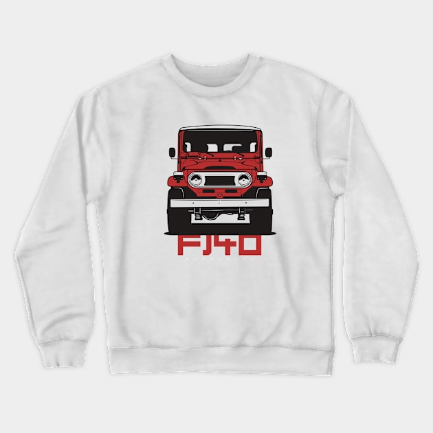 Landcruiser fj40 (red) Crewneck Sweatshirt by Markaryan